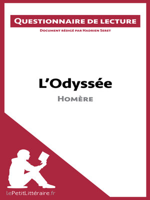 cover image of L'Odyssée d'Homère